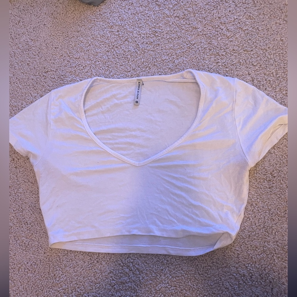 white crop top